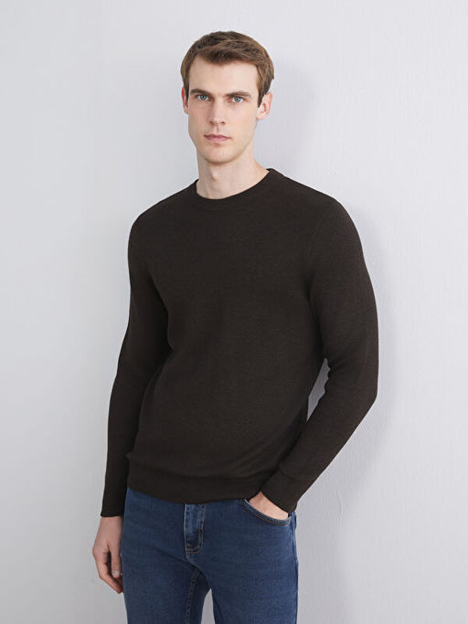 Bisiklet Yaka Erkek Triko Kazak