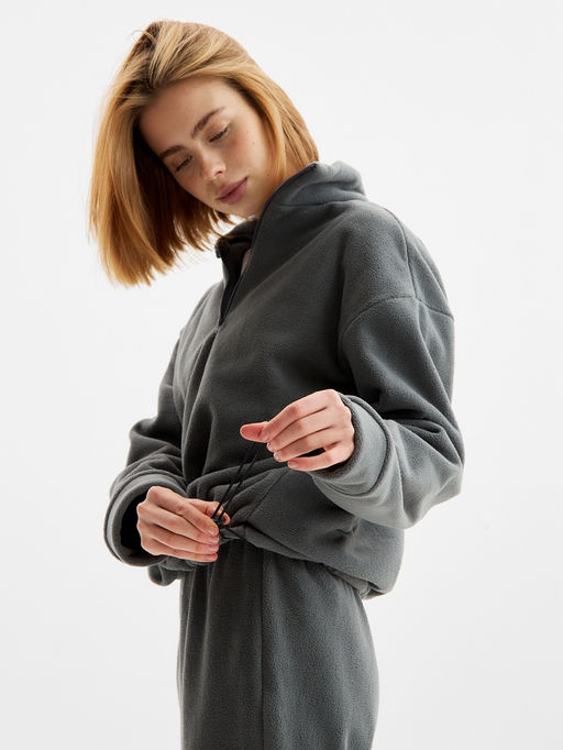 Костюм женский (анорак, брюки) MINAKU: Fleece Soft, размер 48, графит