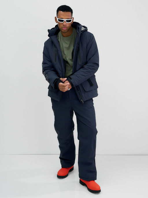 Горнолыжный костюм мужской зимний темно-серого цвета 394TC - Leifensh фото 25