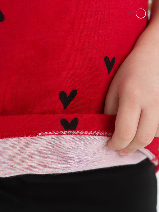Костюм Актив сердечки на красном-черный - Sovalina фото 24