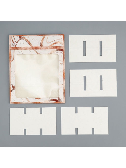 Цена за 5 шт. Коробка для конфет, кондитерская упаковка, 9 ячеек, «Мрамор», 14.5×14.5×3.5 см