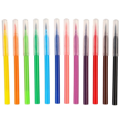 Фломастеры с кистью, 12 цветов, Щенячий патруль - Paw patrol фото 9