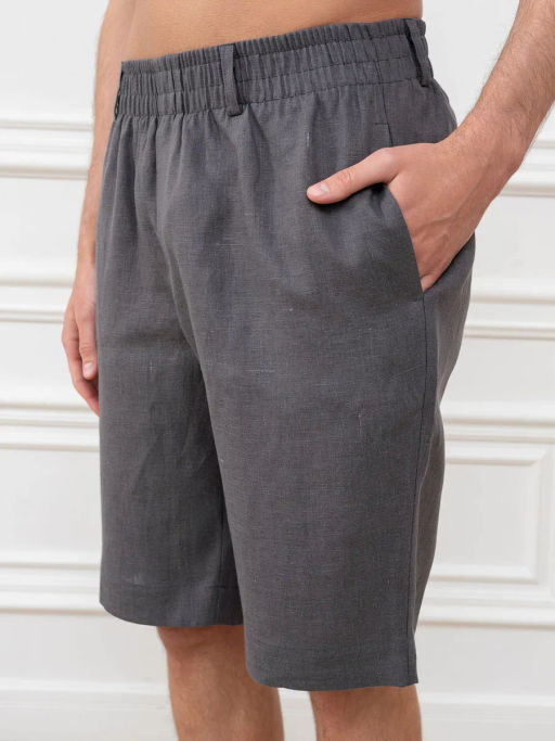 Шорты мужские Лен Графит - Modamica фото 7