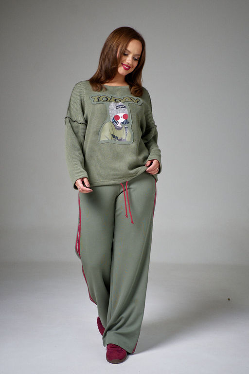 Джемпер AVE RARA 2244 хаки  фото 3