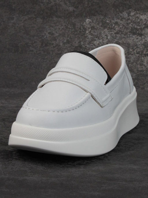 03-PDD171-1 WHITE Полуботинки женские (натуральная кожа)