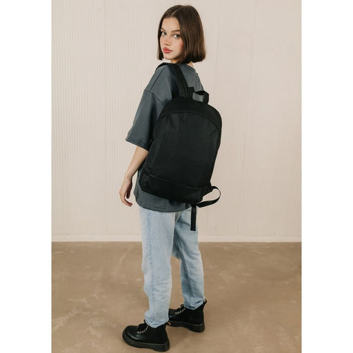 Рюкзак текстильный 46х30х10 см, вертикальный карман, цвет чёрный - Nazamok фото 9