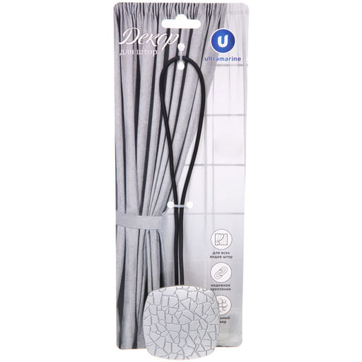 Подхват для штор на магните "Кутюрье серебро" 6*6см