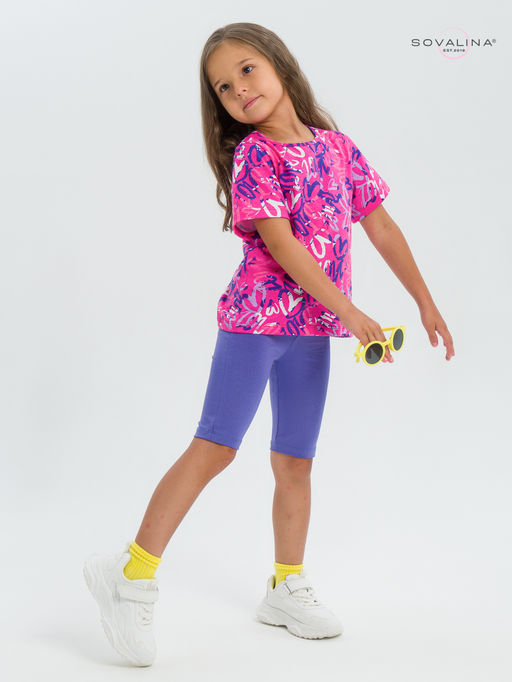 Костюм Актив надписи фуксия-вери-пери - Sovalina фото 3