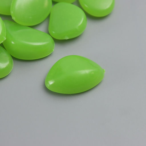 Цена за 2 шт. Декор для творчества пластик светится в темноте «Зелёные камешки», набор 12 шт.