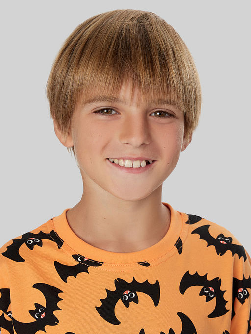 Комплект для мальчиков оранжевый с принтом летучие мыши - Mark formelle фото 4