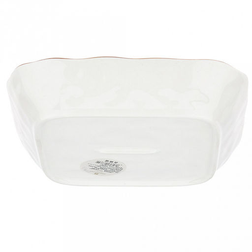 Аквилегия Тарелка глубокая фарфоровая 175х175мм h36мм, 500мл, квадратная, с деколью, волнистый край, отводка (Китай) - Домашняя мода фото 4