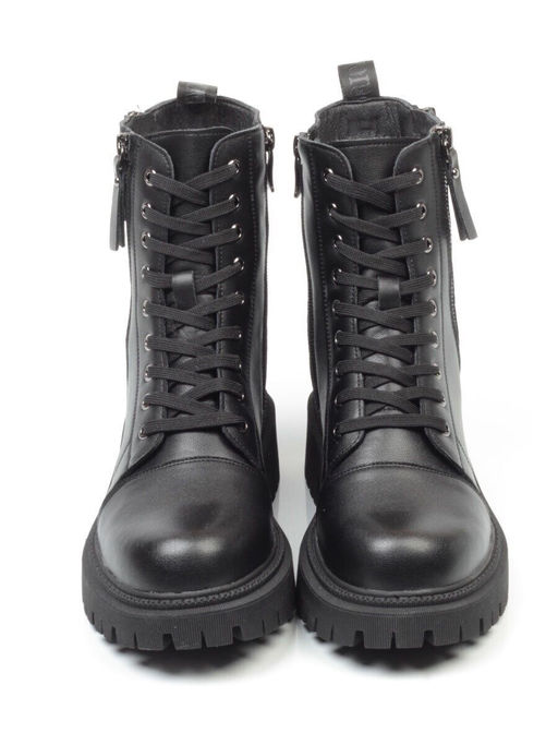 01-5275-1 BLACK Ботинки демисезонные женские (натуральная и искусственная кожа, байка) - Фабричный китай фото 12