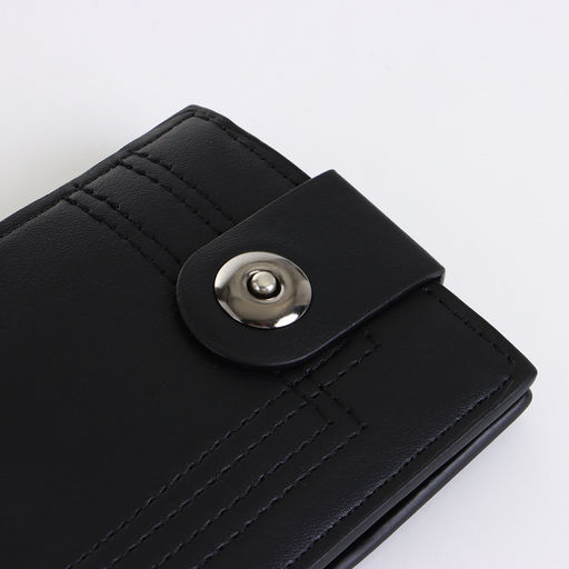 Портмоне мужское на магните, чёрное