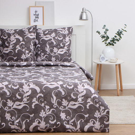 Постельное бельё Экономь и Я евро Узор, 200х215см, 200х215см, 70х70см-2 шт, полисатин, 80 г/м