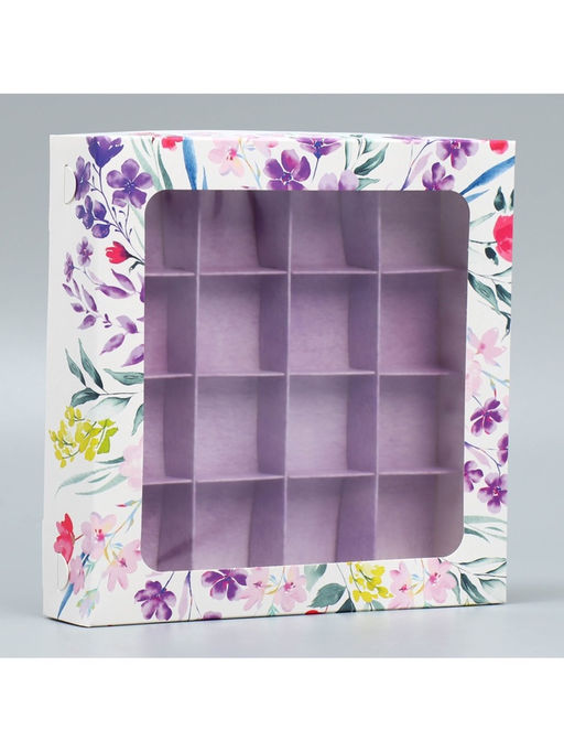 Цена за 5 шт. Коробка под 16 конфет От всего сердца, 18.9 х 18.9 х 3.8 см - Дарите счастье фото 3