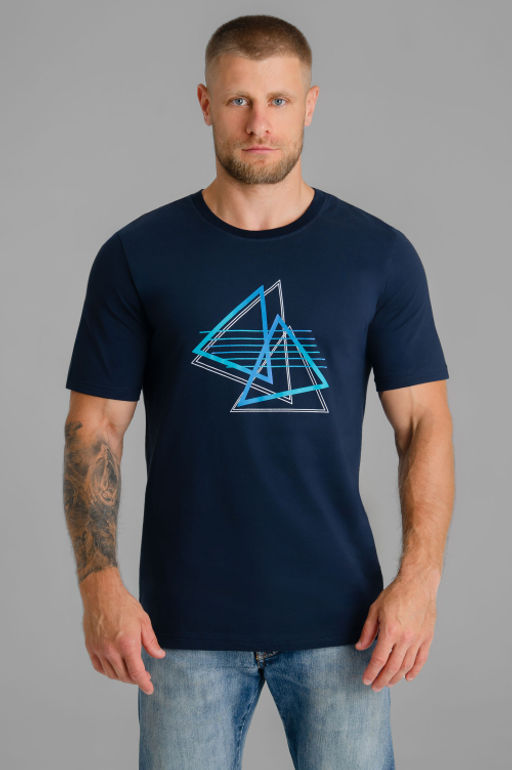 Арт. 614-163 Футболка мужская 48-56 (5 шт) Цвет:темно-синий - Идеал фото 2