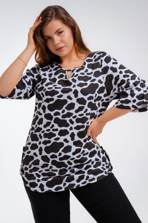 Туника женская из кулирки Полина корова - Амадэль фото 6