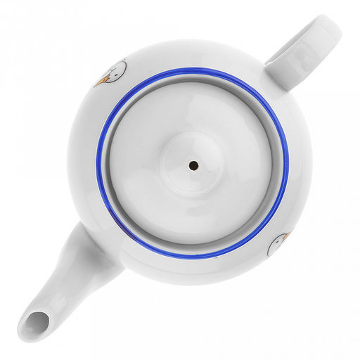 Чайник заварочный фарфоровый Гуси 0,35л, д9см, h9см, отводка краской, форма Янтарь (Россия) - Домашняя мода фото 3