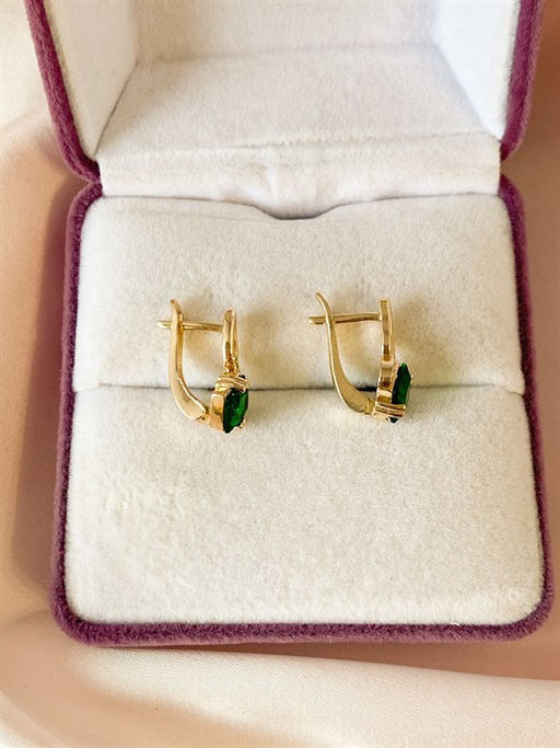 Серьги "Изумрудный сюрприз" (Б1)