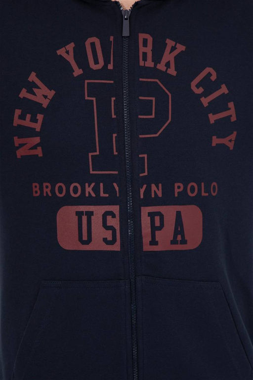 Кардиган U.S. Polo Assn мужской темно-синий хлопок  фото 12