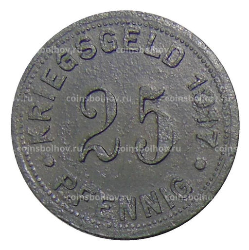 Монета 25 пфеннигов 1917 года Германия  Нотгельд Мюнстер