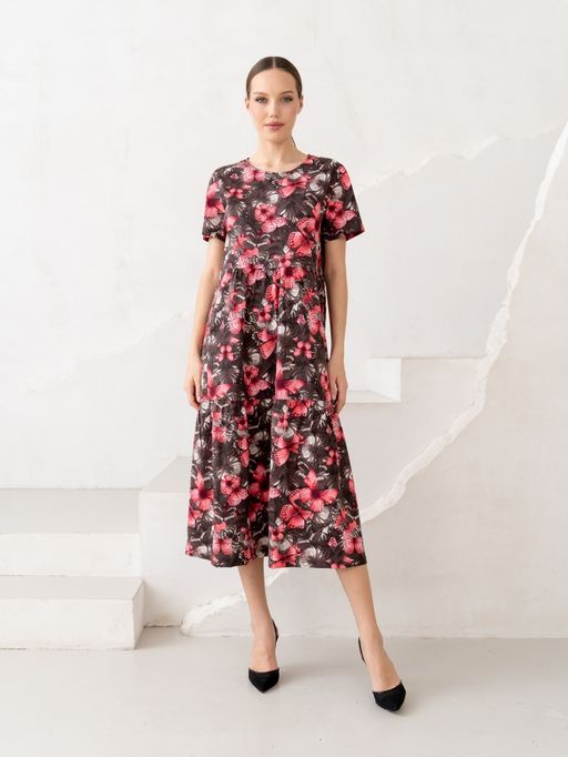 Платье жен.арт.416/1-2,коричнево-розовое - Binita фото 2