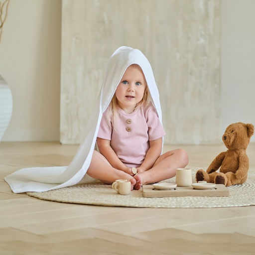 Полотенце уголок махровое Крошка Я 85х85 см, цвет белый, 100% хлопок, 320 г/м  фото 3