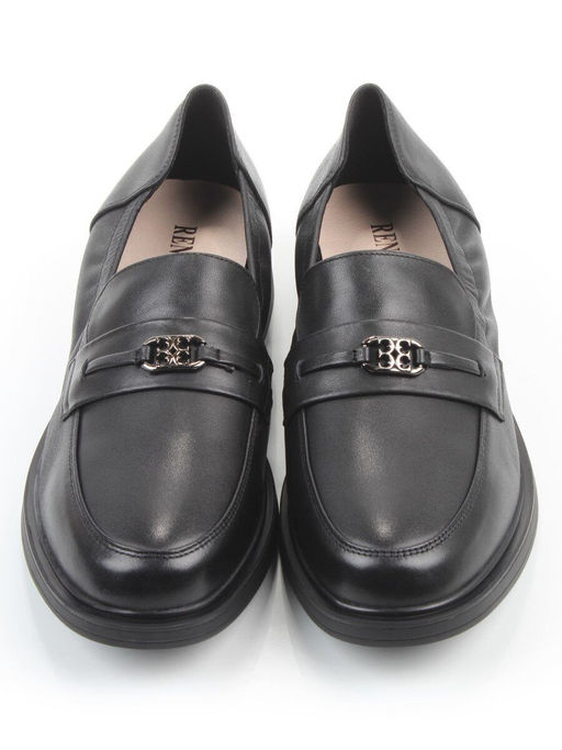 03-DEB103-1 BLACK Лоферы женские (натуральная кожа)