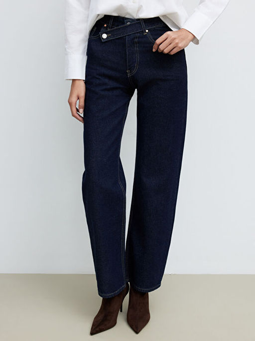 Wideleg Kad?n Jean Pantolon