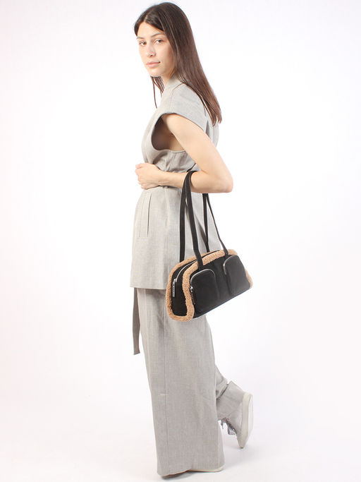 LACCOMA сумка P5659-2-черный эко кожа, искуственный мех полиэстер  фото 2