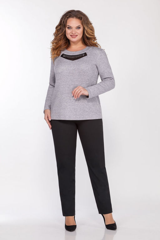 Джемпер Элль стиль 2024/1а серый  фото 4