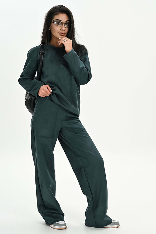 Свитшот из мягкой эко замши