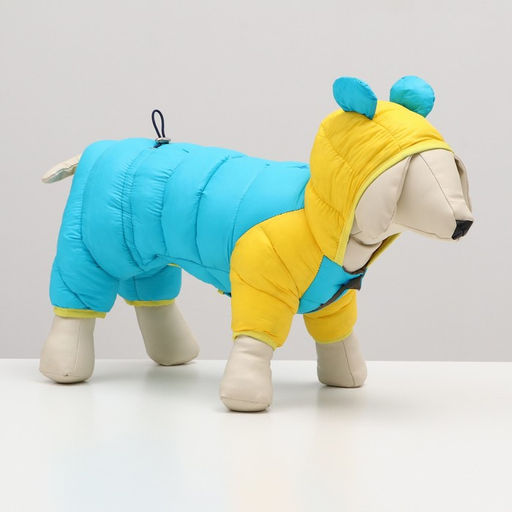 Комбинезон Медвежонок, размер 10 (ДС 25 см, ОГ 34 см, ОШ 24 см), жёлто-голубой - Simaland фото 2