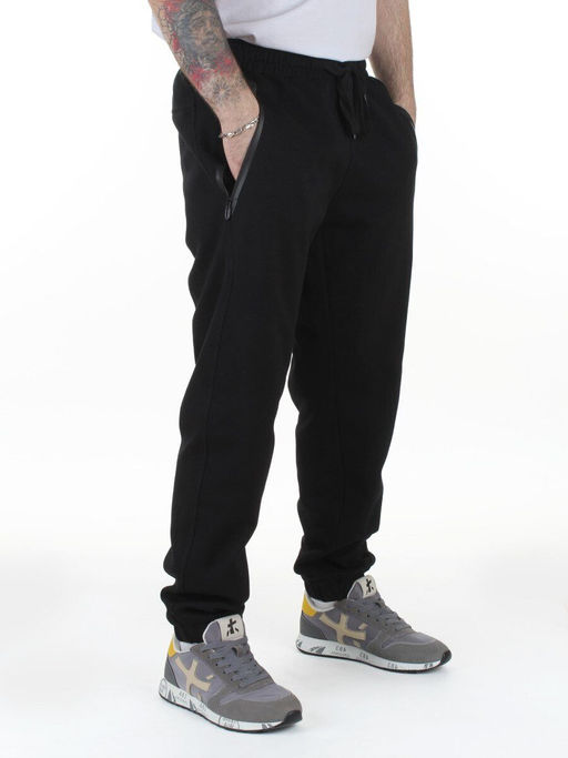 AAL-710 BLACK Костюм спортивный мужской (85% хлопок, 15% полиэстер)