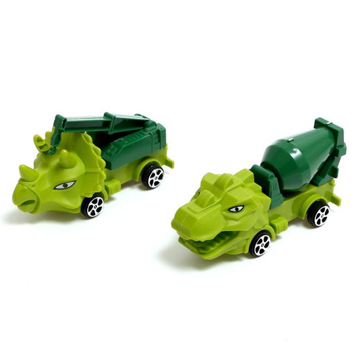 Набор грузовиков Парк животных. Динозавры, инерция, МИКС - Simaland фото 8