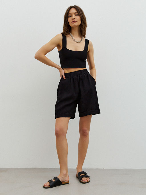 Шорты их сжатой вискозы - TO BE ONE фото 2