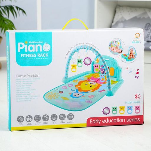 Развивающий коврик Лев, с пианино, голубой - Simaland фото 9