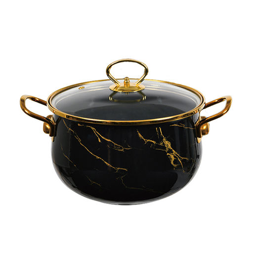 Набор кастрюль эмаль ZEIDAN 6 пр (2,4л, 3,2л, 4,4л) с крыш, арт. Z-80641 Black marble