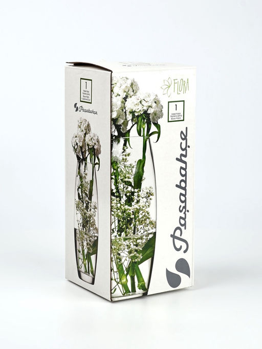 Ваза для цветов стекло «Джессика» для цветов, прямая, 27 см.