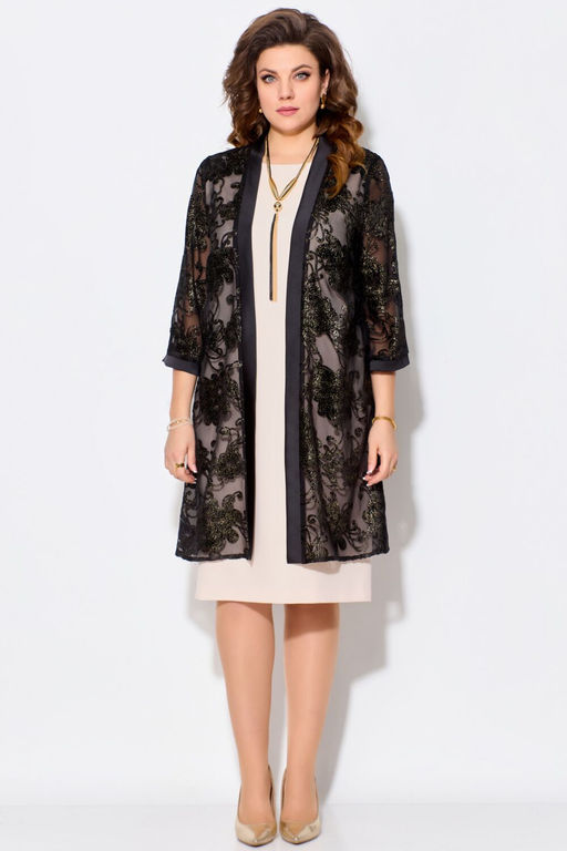 Кардиган FITA 20253 черно-золотой