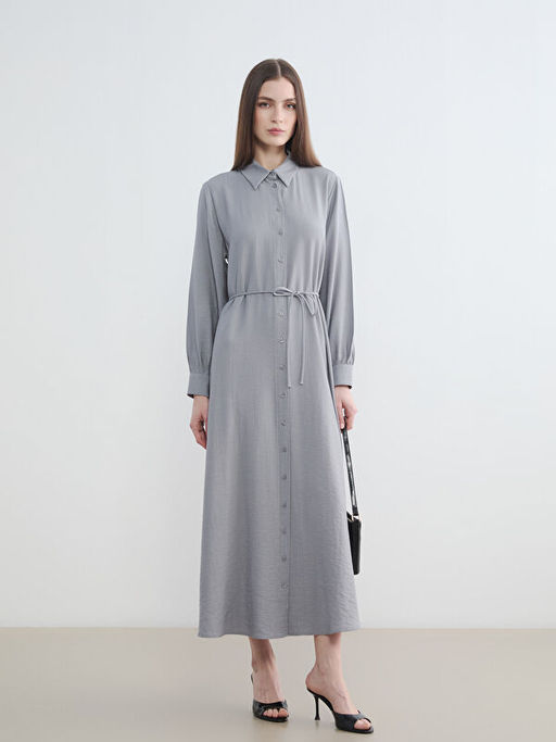 Dokulu Ku?akl? G?mlek Elbise