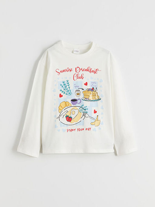 Bisiklet Yaka K?z ?ocuk Pijama Tak?m?