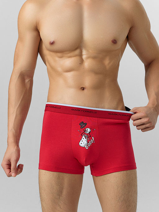 Трусы боксеры мужские с новогодним принтом в наборе, 2 шт - Mark formelle фото 5