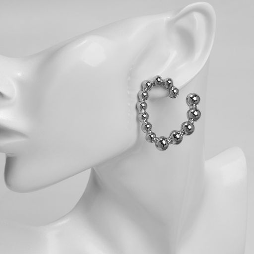 Серьги металл Сердца воссоединение, цвет серебро