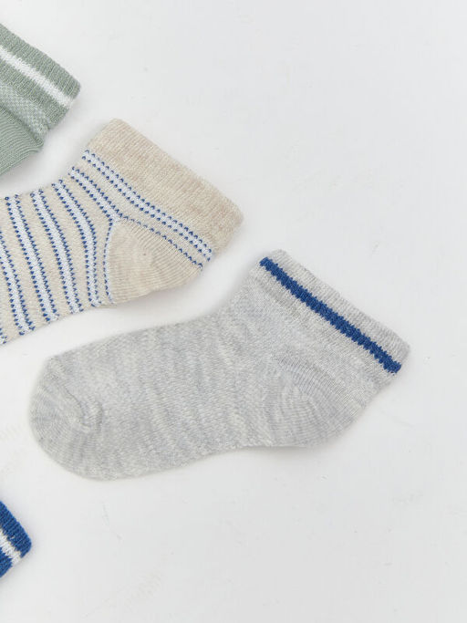 ?izgili Erkek Bebek Patik ?orap 5li