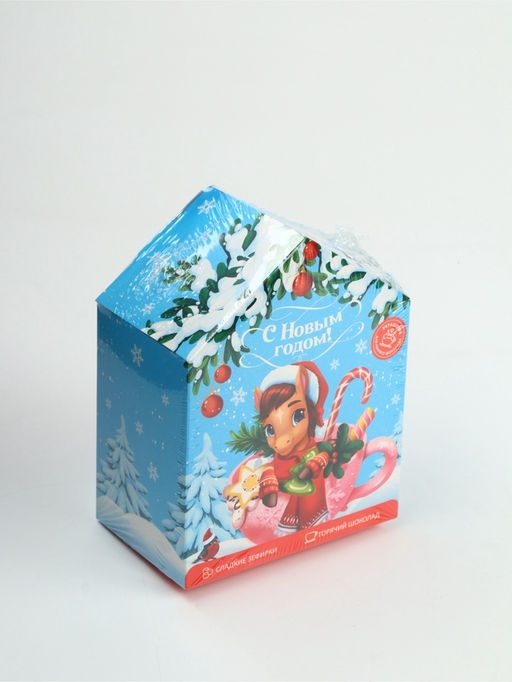 Подарочный набор С новым годом: горячий шоколад 3 шт. ? 25 г, маршмеллоу 40 г, декор 17 г - Фабрика счастья фото 10