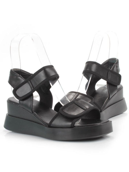 08-PEG248-2 BLACK Босоножки женские (натуральная кожа)