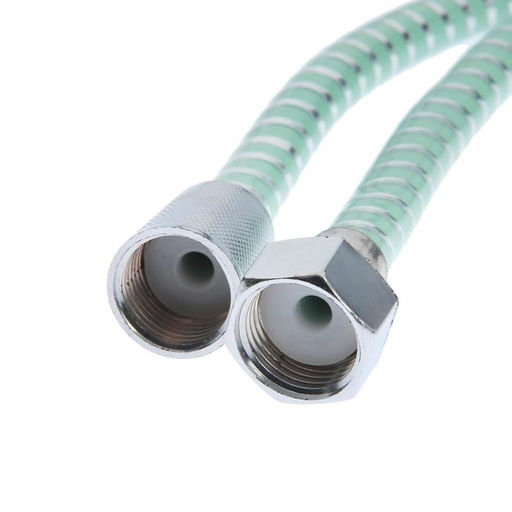 Душевой шланг ZEIN Z06PG, 150 см, с пластиковой конусообразной гайкой, ПВХ, зеленый, Имп/Имп