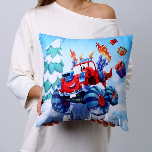 Подушка квадратная Тачка - Mni mnu фото 5