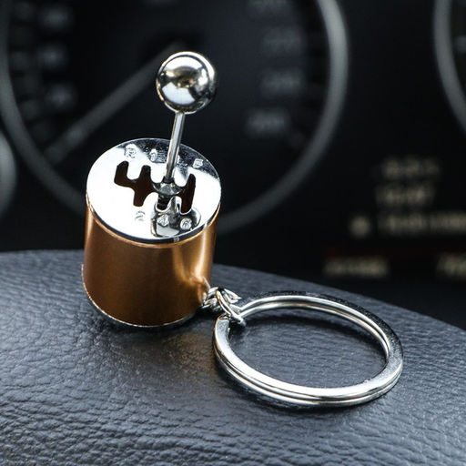 Брелок для ключей Cartage, рычаг КПП, золотистый  фото 4